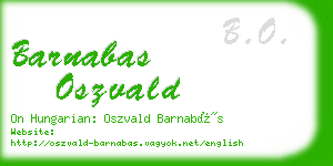 barnabas oszvald business card